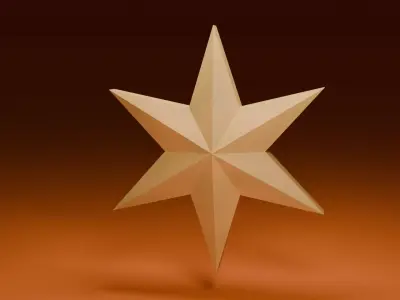 Christmas star Free 3D model