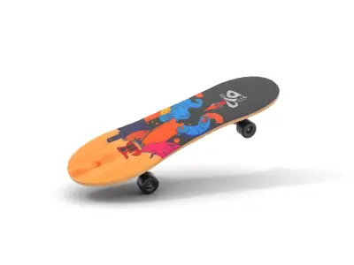 Colorful Skateboard model pack Low-poly 3D model