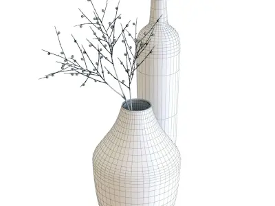 Crate and Barrel Euclid and Scoville Vases 3D model