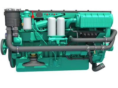 Motorboat Engine 3D model