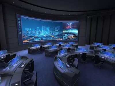 monitoring Center Command Center 3D model purchase