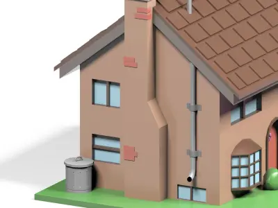 The Simpsons House Low-poly 3D model