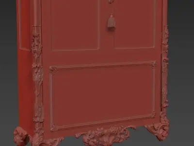 cabinet 2 door model 3D model 3D model