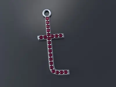 Diamond t Pendant Gold Silver Platinum Luxury Jewelry 3D print model