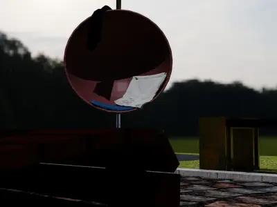 6 items for decorating a park or a backyard Free low-poly 3D model