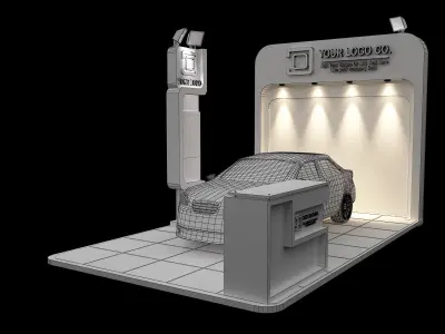 Booth Exhibition Stand a105 3D model