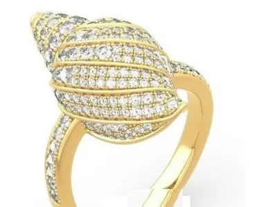 snail ring 3D model