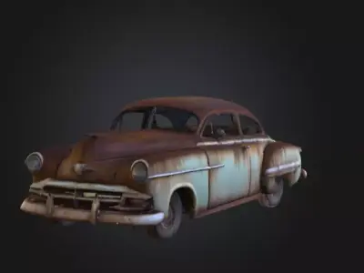 urban rusty abandoned Free low-poly 3D model