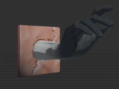 Woman hand art decorative printable sculpt  3D print model