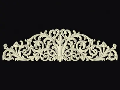 Central decor ornament for furniture 3D model 999