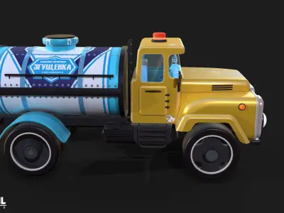 Zil 130 Zgushenka Low-poly 3D model