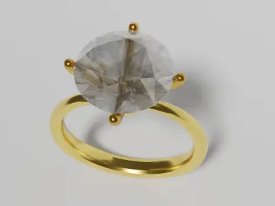 Diomand Ring Free low-poly 3D model