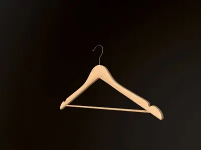 Clothes hanger Low-poly 3D model