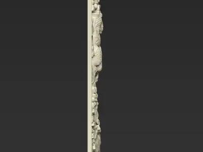 Leopard Lying on a Branch A55 3D print model