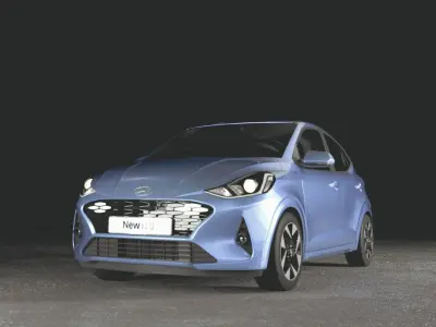 New Hyundai i10 2024 3D Model - Rigged 3D model