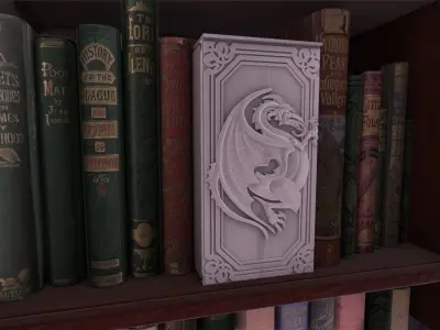 Heraldic Dragon Booknook 3D print model