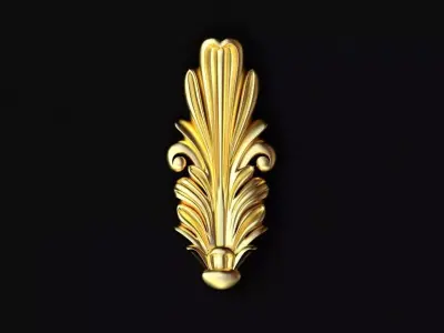 Central decor ornament for furniture 3D model 51