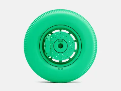 15x4 ET Gasser Wheel Firestone 670 15 Tire 3D print model