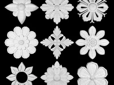 Ornament Element Pack 15 3D model