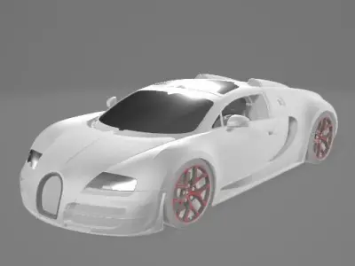 Bugatti Veyron check description Low-poly 3D model