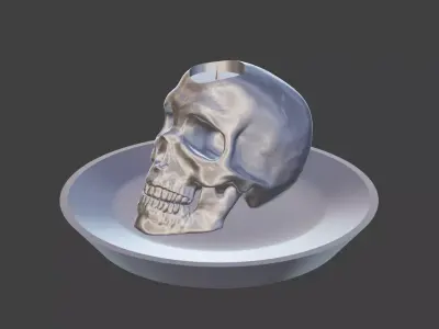 Skull Candle Holder 22mmCandle 3D model