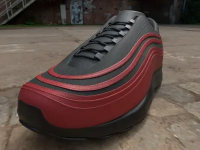 Shoes 3D model red 3D model