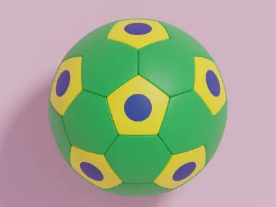 Flag Soccer Ball Collection 6 3D model