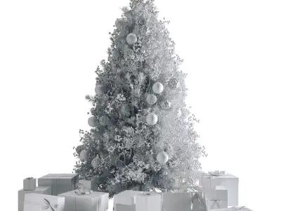 Christmas Tree shuba Low-poly 3D model