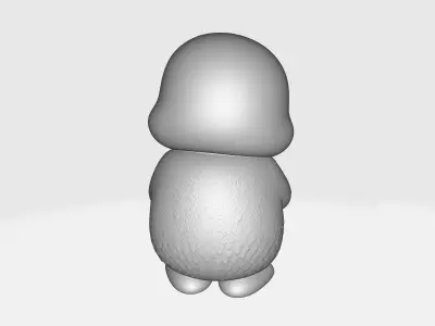 Cute Penguin Holding Heart Valentines Figurine 3D print model