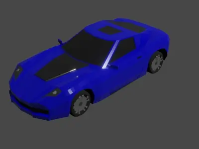 Corovette Stingray Cars Collections -Low Poly - Game Ready Low-poly 3D model