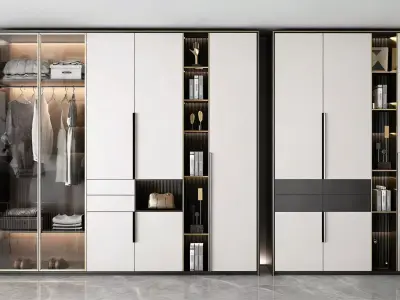 Modern Light Luxury Wardrobe 3D model