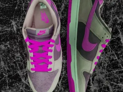 NIKE DUNK 3D SHOES - PURPLE Low-poly 3D model