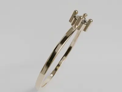 single solitaire ring 3D print model