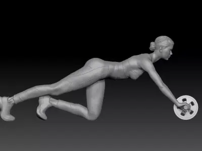 FITNESS GIRL 2 3D print model
