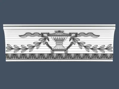 Decorative Crown Molding 3D model 25