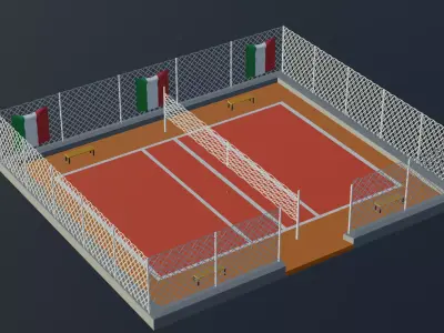Volleyball Stadium - Italy Low-poly 3D model