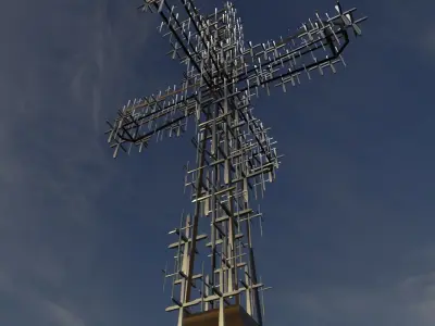  Cross monument 3D model