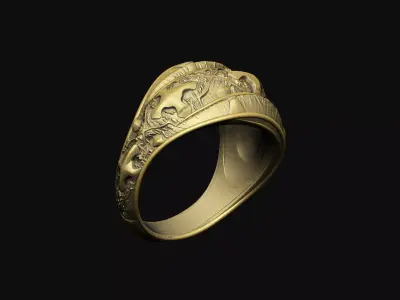 cross design brass bronze gold detailed gothic  3D print model