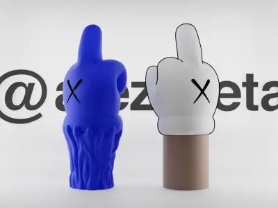 Kaws Fuck Fake Friends BFF x Companion Textured Low-poly 3D model