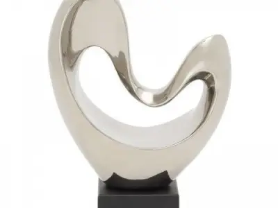 Wade Logan Glossy Heart Abstract Sculpture 3D model