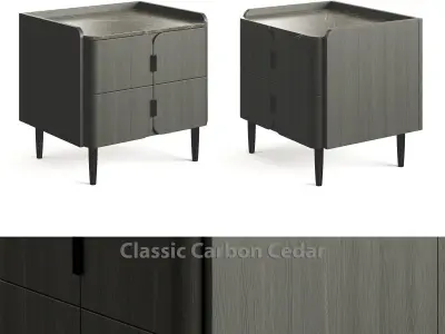 Light Luxury K32 Wood Bedside Table 3D model