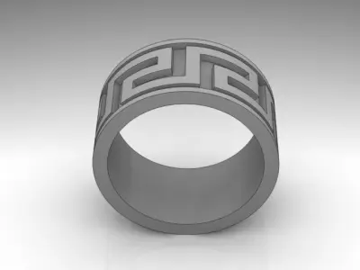 Greek ring for men Free 3D print model