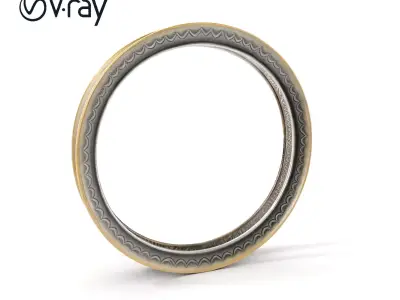 Decorative Frame Model Pack with Intricate Patterns Low-poly 3D model