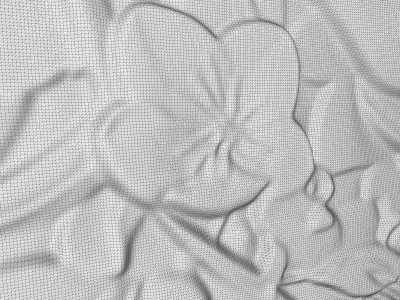 Japanese anime girl with flowers4 CNC 3D model 3D print model