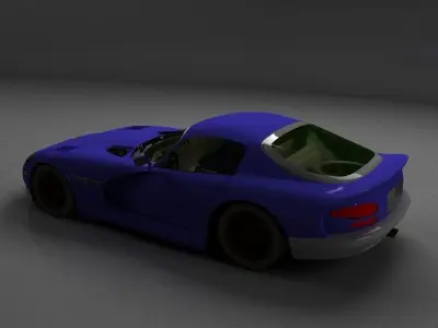Sport car Low-poly 3D model