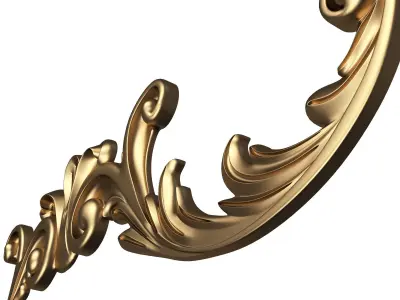 Carved Plaster Molding Decoration 031 Low-poly 3D model