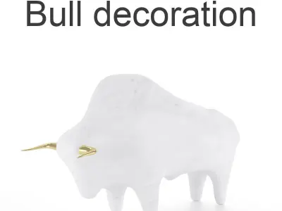 Bull statuette for decoration 3D model