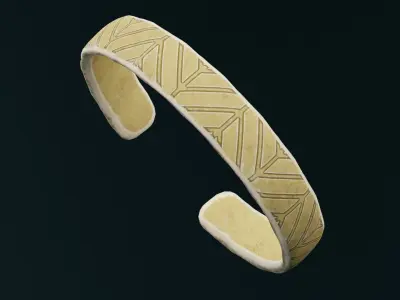 Golden Bangle  Low-poly 3D model