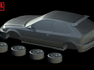 Honda Civic Type R 1st Gen EK9 1997-2000 3D print model