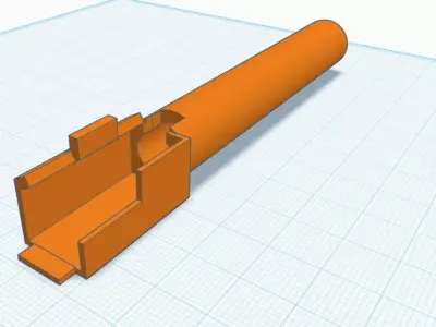 Airsoft Umarex HK VP9 tactical outerbarrel without thread 3D print model
